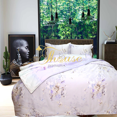 Bộ chăn ga gối ra giường satin gấm tơ tằm Hàn Quốc Julia 768