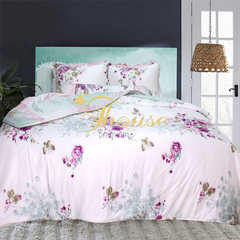 Bộ chăn ga gối ra giường lụa tencel siêu mềm mịn Hàn Quốc Julia 865