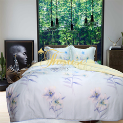 Bộ chăn ga gối lụa Hàn Quốc, drap trải giường siêu mát mịn Julia 878