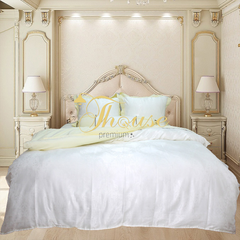 Bộ chăn ga gối ra giường satin gấm tơ tằm Hàn Quốc Julia 717