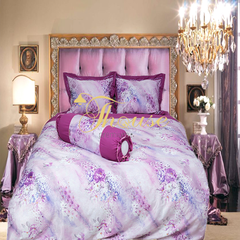 Bộ chăn ga gối ra giường satin gấm tơ tằm Hàn Quốc Julia 745