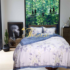 Bộ chăn ga gối ra giường lụa tencel siêu mềm mịn Hàn Quốc Julia 872BC