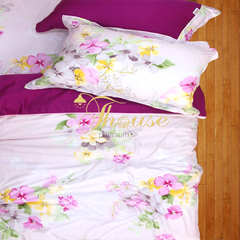 Bộ chăn ga gối ra giường lụa tencel siêu mềm mịn Hàn Quốc Julia 860