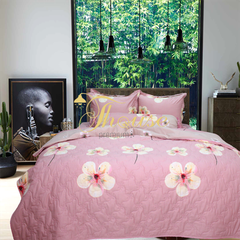 Bộ chăn ga gối drap giường cotton satin Hàn Quốc Julia 404