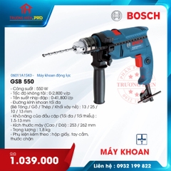 MÁY KHOAN ĐỘNG LỰC BOSCH GSB 550 550W