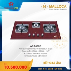 BẾP GA ÂM  3 GAS MALLOCA  AS 9403R