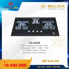  BẾP GA ÂM  3 GAS MALLOCA  AS 9403B