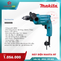 MÁY KHOAN BÚA MAKITA M0800B - 500W