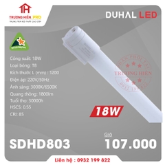 ĐÈN LED TUÝP PC DUHAL 18W - SDHD803