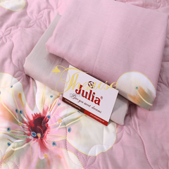 Bộ chăn ga gối drap giường cotton satin Hàn Quốc Julia 404