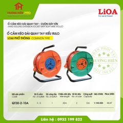 Ổ CẮM KÉO DÀI QUAY TAY LIOA KIỂU RULO 30M  QT30 - 2 - 10A