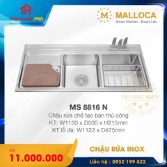  CHẬU RỬA CHÉN INOX MALLOCA MS 8816 N