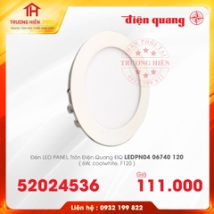 ĐÈN LED PANEL TRÒN ĐIỆN QUANG ĐQ LEDPN04 06740 120 6W