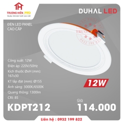 ĐÈN LED PANEL DUHAL ÂM TRẦN CAO CẤP 12W-  KDPT212