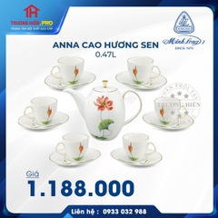 BỘ TRÀ- CÀ PHÊ ANNA CAO HƯƠNG SEN 0.47L MINH LONG 