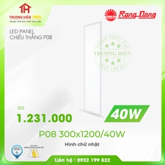 ĐÈN LED PANEL HÌNH CHỮ NHẬT  CHIẾU THẲNG RẠNG ĐÔNG 40W P08 300x1200/40W