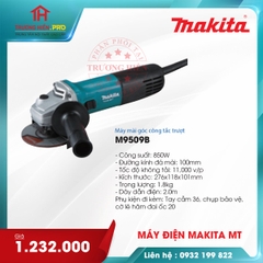 MÁY MÀI GÓC CÔNG TẮC TRƯỢT MAKITA M9509B - 850W