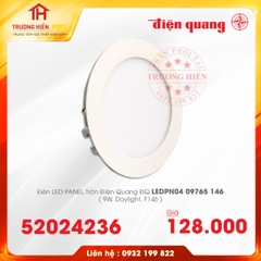 ĐÈN LED PANEL TRÒN ĐIỆN QUANG ĐQ LEDPN04 09765 146 9W
