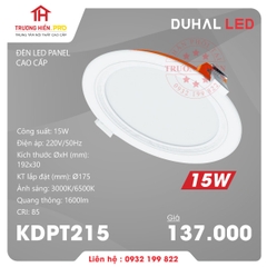 ĐÈN LED PANEL DUHAL ÂM TRẦN CAO CẤP 15W- KDPT215