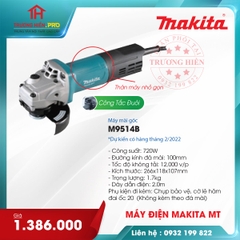 MÁY MÀI GÓC MAKITA M9514B - 720W