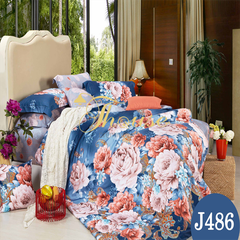 Bộ chăn ga gối drap giường cotton satin Hàn Quốc Julia 486