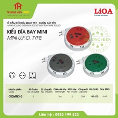 Ổ CẮM LIOA KIỂU ĐĨA BAY MINI DÂY 3M - 2200W MODEL OQMN3-3