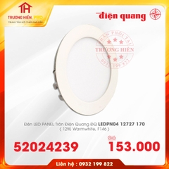 ĐÈN LED PANEL TRÒN ĐIỆN QUANG ĐQ LEDPN04 012727 170 12W