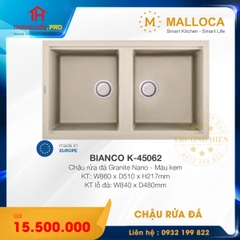 CHẬU RỬA  ĐÁ MALLOCA BLANCO K-45062