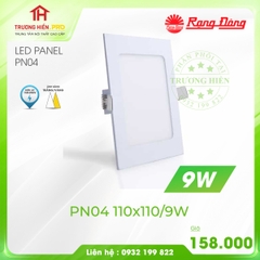 ĐÈN LED PANEL VUÔNG RẠNG ĐÔNG 9W PT04 110x110/9W