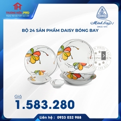 BỘ BÀN ĂN 6 NGƯỜI 24 SẢN PHẨM DAISY BÓNG BAY MINH LONG