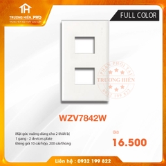 MẶT GÓC VUÔNG DÙNG CHO 2 THIẾT BỊ FULL COLOR WHITE PANASONIC WZV7842W