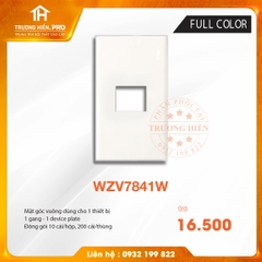 MẶT GÓC VUÔNG DÙNG CHO 1 THIẾT BỊ FULL COLOR WHITE PANASONIC WZV7841W