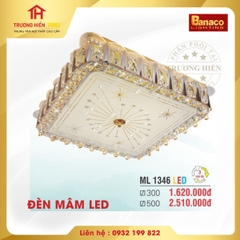 ĐÈN MÂM LED BANACO ML 1346 VUÔNG 500 *500