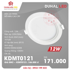 ĐÈN LED PANEL DUHAL ĐỔI MÀU 12W- KDMT0121