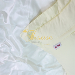 Bộ chăn ga gối ra giường satin gấm tơ tằm Hàn Quốc Julia 717