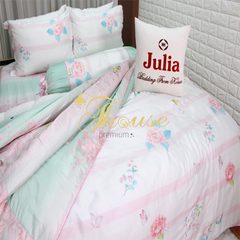 Bộ chăn ga gối ra giường lụa tencel siêu mềm mịn Hàn Quốc Julia 867BC