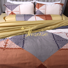 Bộ chăn ga gối lụa Hàn Quốc, drap trải giường siêu mát mịn Julia 861