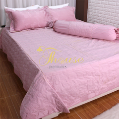Bộ chăn ga gối ra giường satin gấm tơ tằm Hàn Quốc Julia 705BC