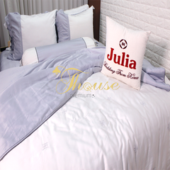 Bộ ga gối drap giường lụa tencel siêu mềm mịn Hàn Quốc Julia 854