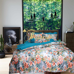Bộ chăn ga gối ra giường satin gấm tơ tằm Hàn Quốc Julia 750