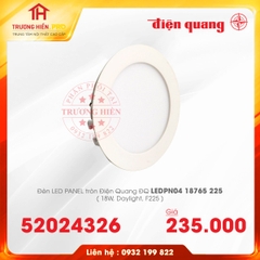 ĐÈN LED PANEL TRÒN  ĐIỆN QUANG ĐQ LEDPN04 18765 225 18W–