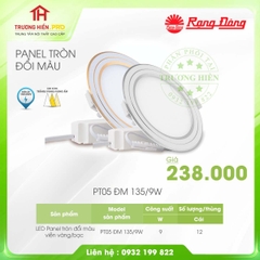 ĐÈN LED PANEL TRÒN  ĐỔI MÀU RẠNG ĐÔNG 9W PT04 ĐM 135/9W