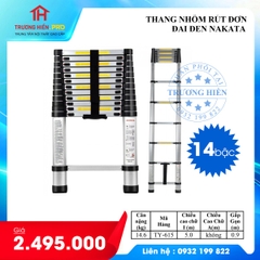 THANG NHÔM RÚT ĐƠN ĐAI ĐEN NAKATA 5M - TY615