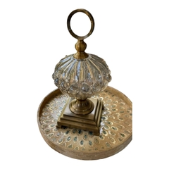Lọ pha lê màu trà decor