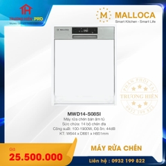 MÁY RỬA CHÉN BÁN ÂM TỦ MALLOCA MWD14-S08SI