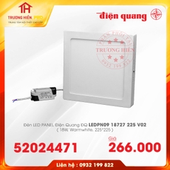 ĐÈN LED PANEL VUÔNG ĐIỆN QUANG ĐQ LEDPN09 18727 225 V02 18W