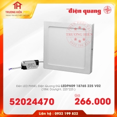ĐÈN LED PANEL VUÔNG ĐIỆN QUANG ĐQ LEDPN09 18765 225 V02 18W