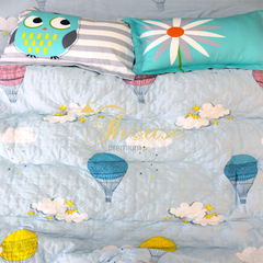 Bộ chăn ga gối drap giường 100% cotton sợi bông Hàn Quốc Julia 253