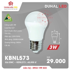 BÓNG ĐÈN LED DUHAL 3W - KBNL573 