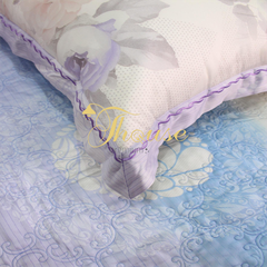 Bộ chăn ga gối lụa Hàn Quốc, drap trải giường siêu mát mịn Julia 857